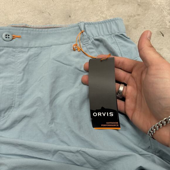 ORVIS NWT Womens Sz 18 Blue Performance Stretch UPF50+ Water Repellant Shorts - Picture 3 of 9